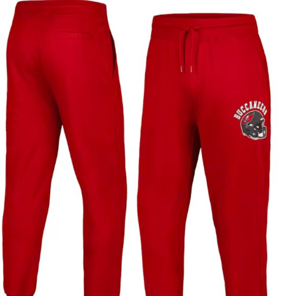 Red Tampa Bay Buccaneers Joggers Sweatpants  Large NWT - Picture 1 of 8